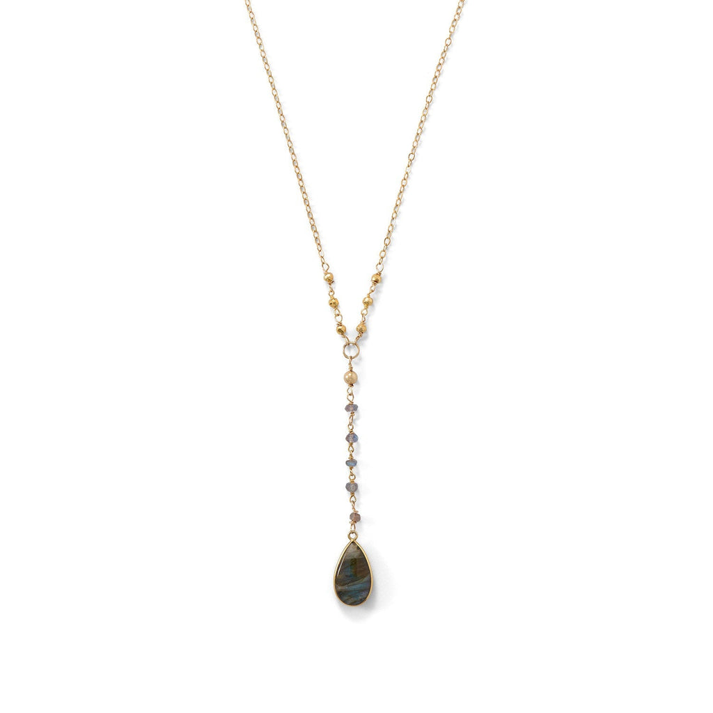 Gold Labradorite Y-style Necklace