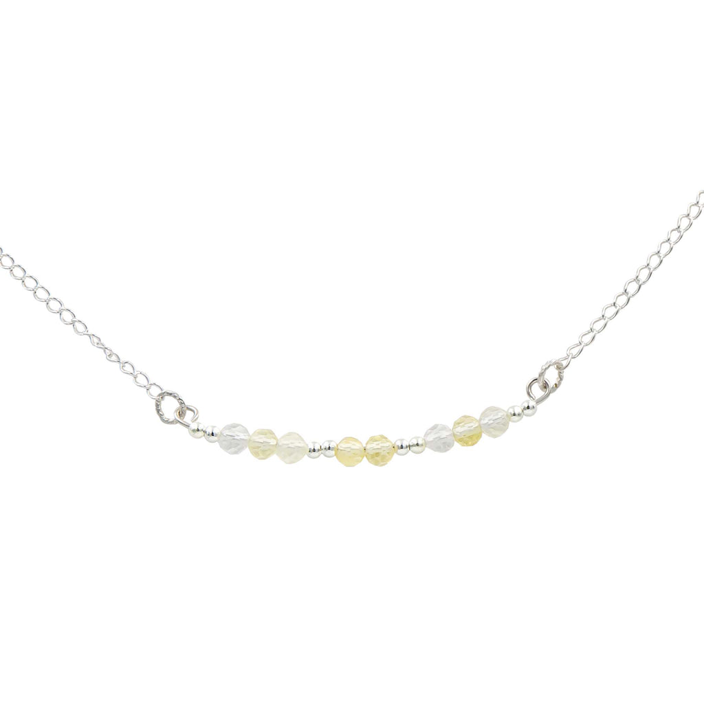 Sparkling Citrine On Silver ~ Necklace & Earrings Set