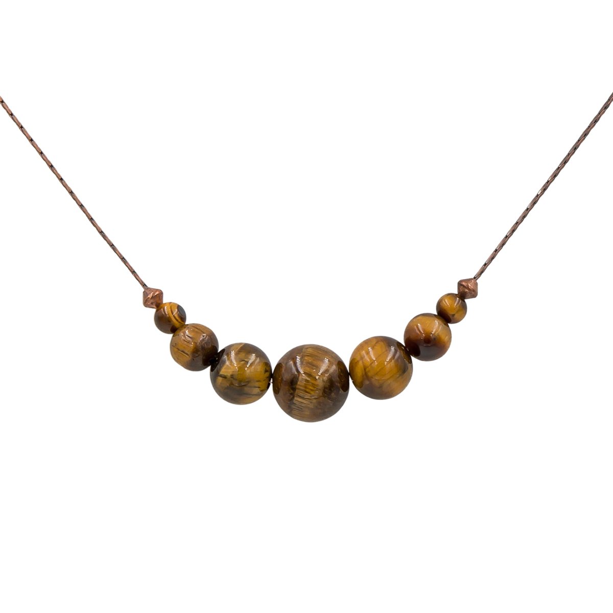 Tiger Eye On Copper Necklace