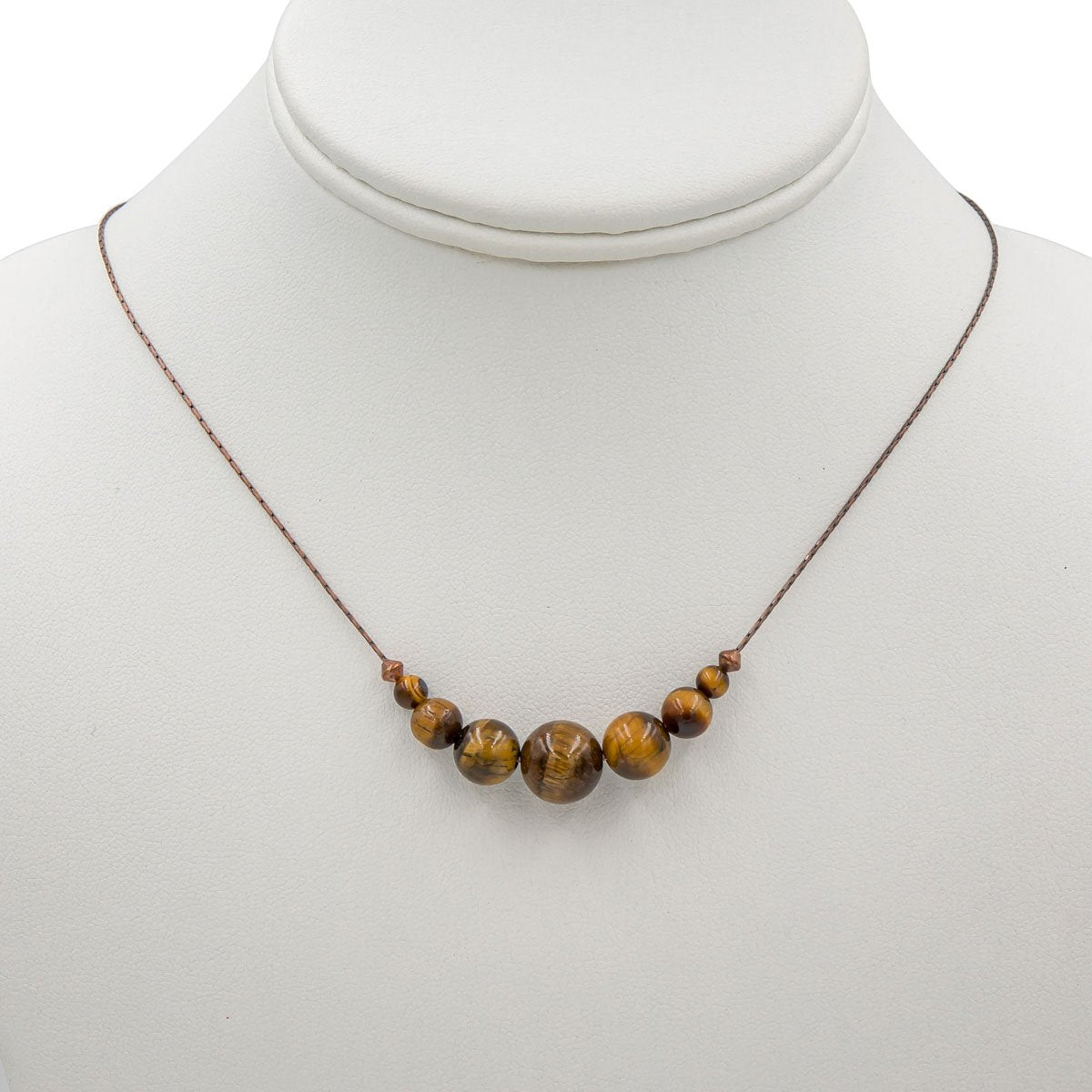 Tiger Eye On Copper Necklace