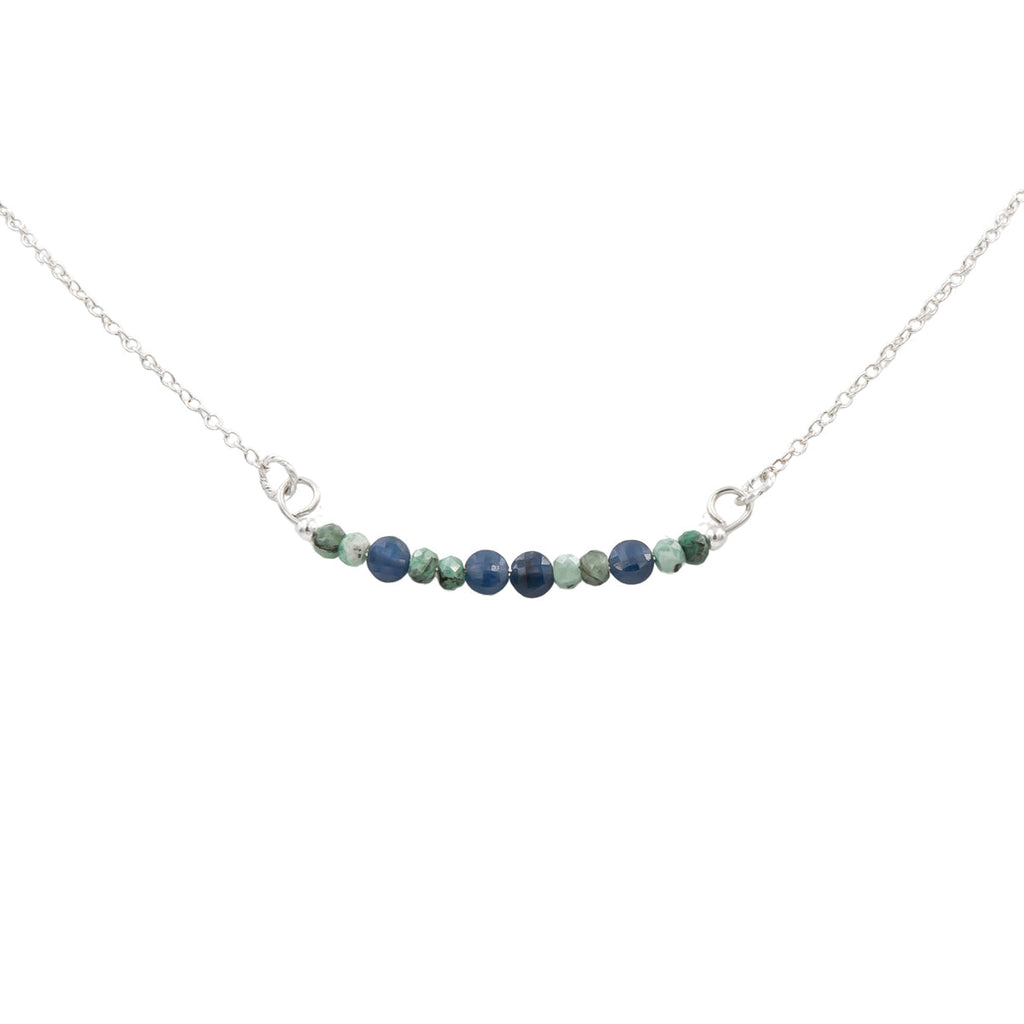 Raw Beauty ~ Sapphires and Emeralds Necklace & Earrings Set