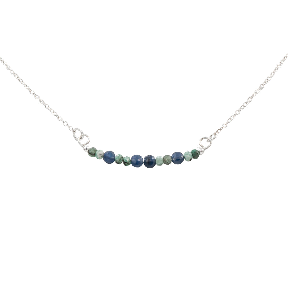 Raw Beauty ~ Sapphires and Emeralds Necklace & Earrings Set