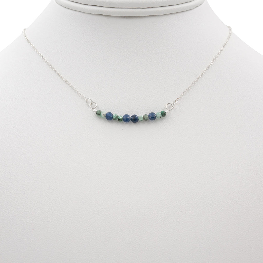 Raw Beauty Necklace ~ Sapphires & Emeralds