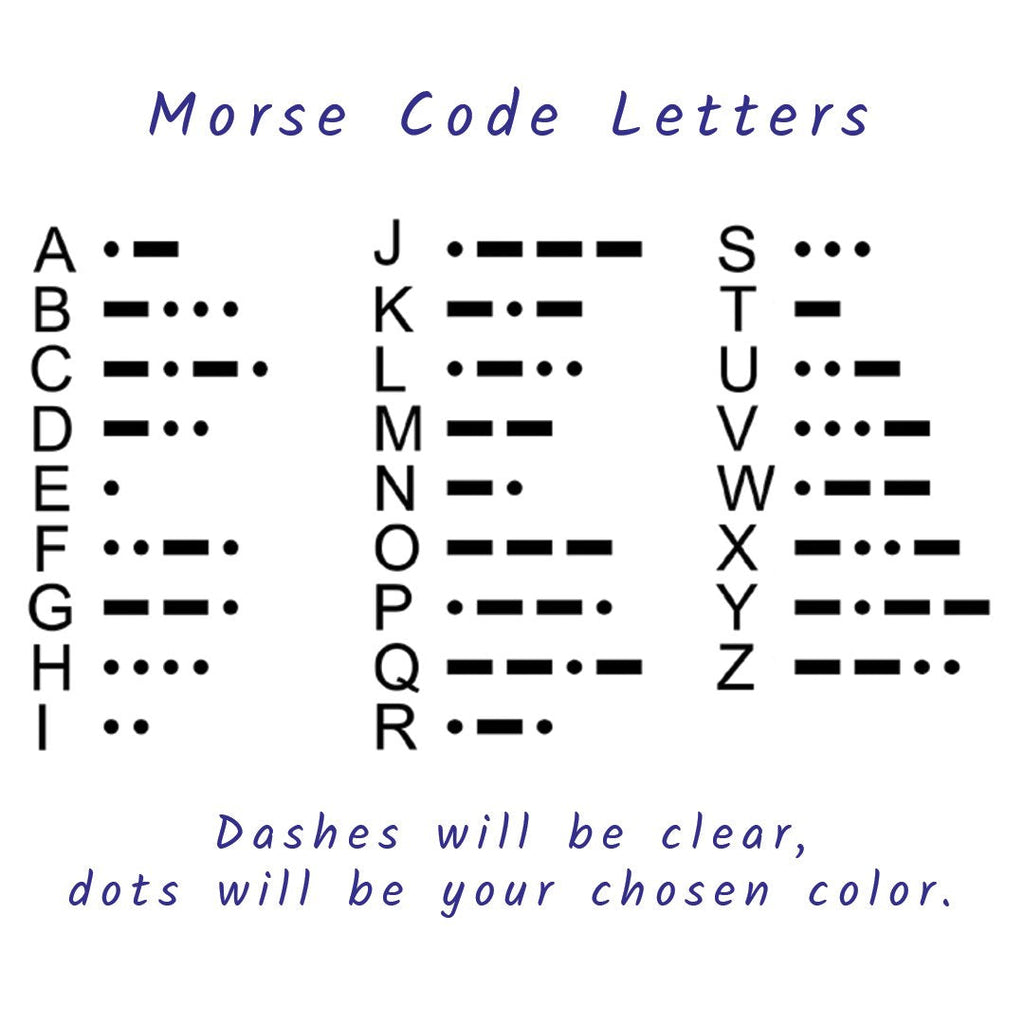 Custom Swarovski Crystal Spells YOUR Words In Morse Code ~ Sterling Silver Necklace