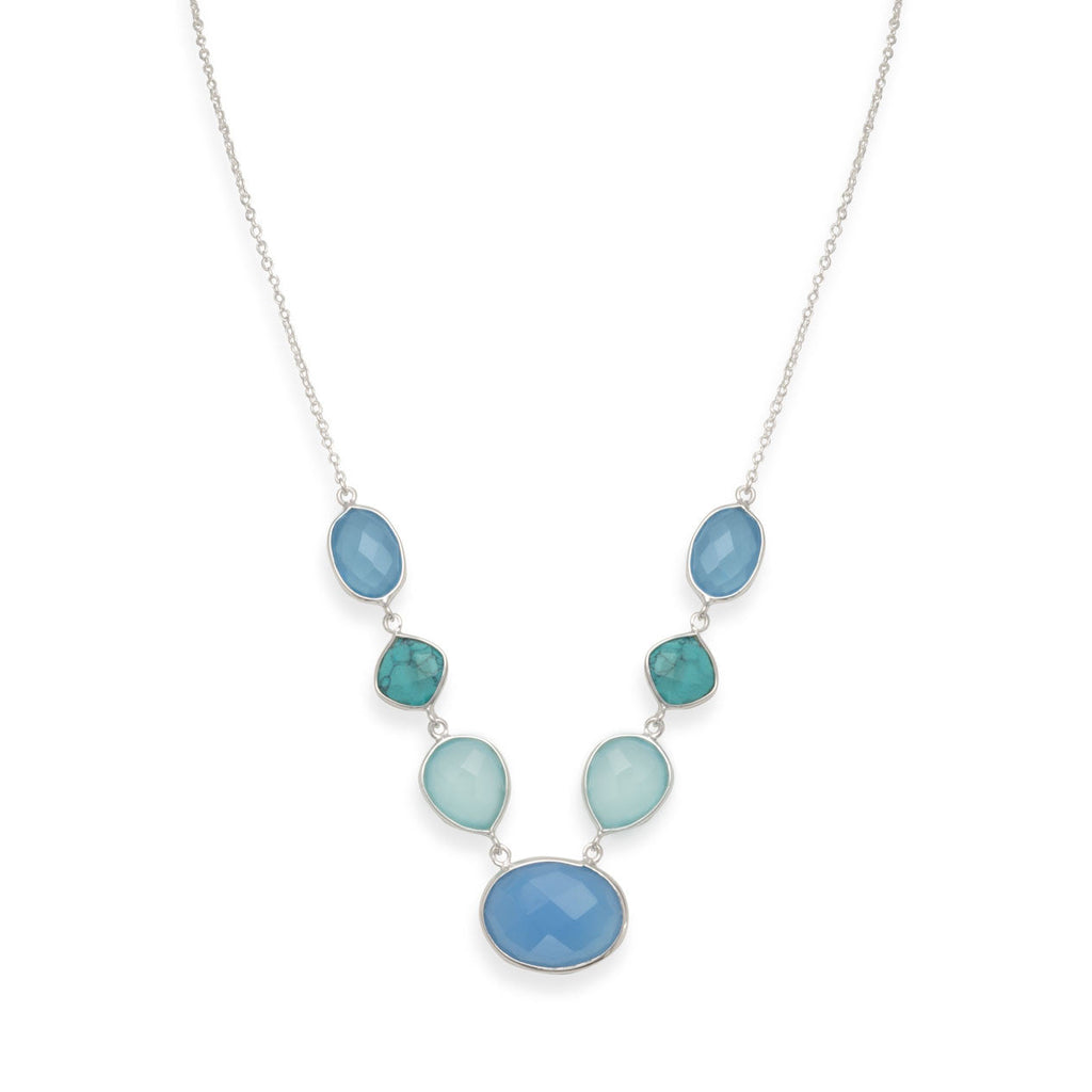 Turquoise & Chalcedony Necklace