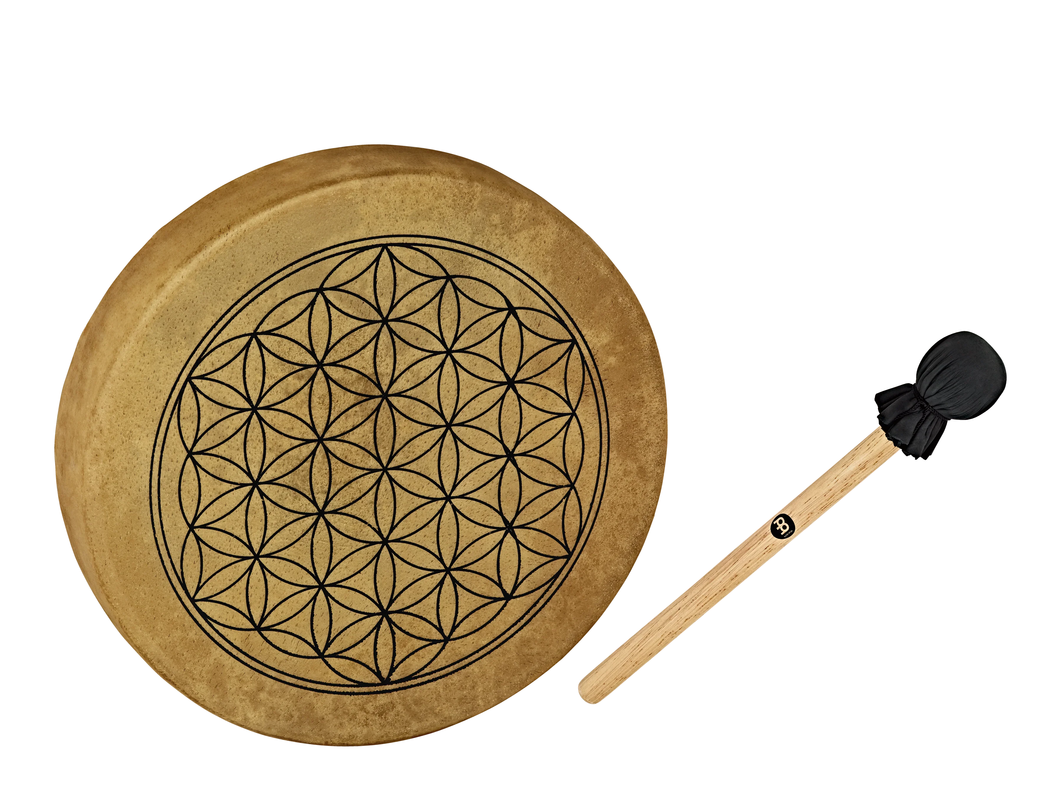15" Native American-Style Hoop Drum, Flower of Life