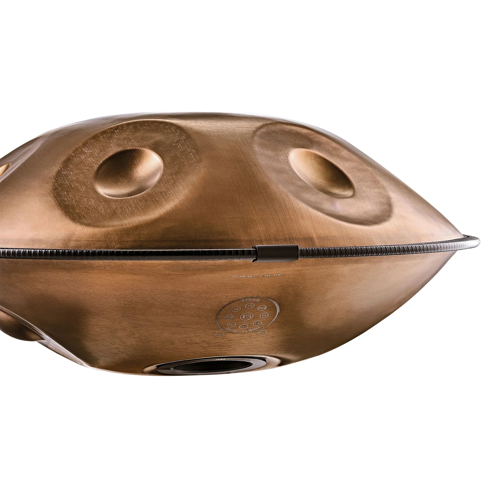 Sensory Handpan, F Pygmy, 11 Notes, Vintage Copper