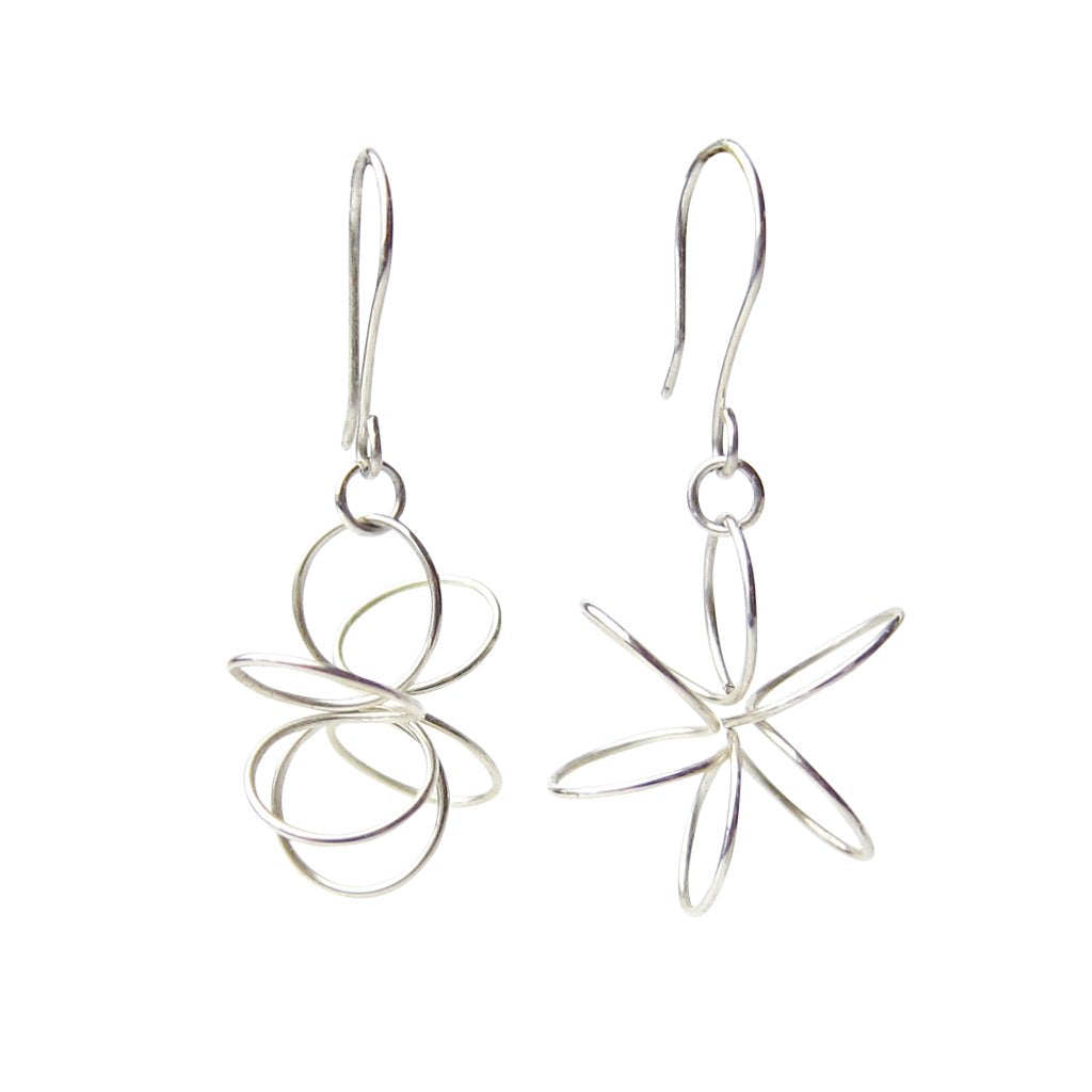 Sterling Silver Freeform Snowflakes