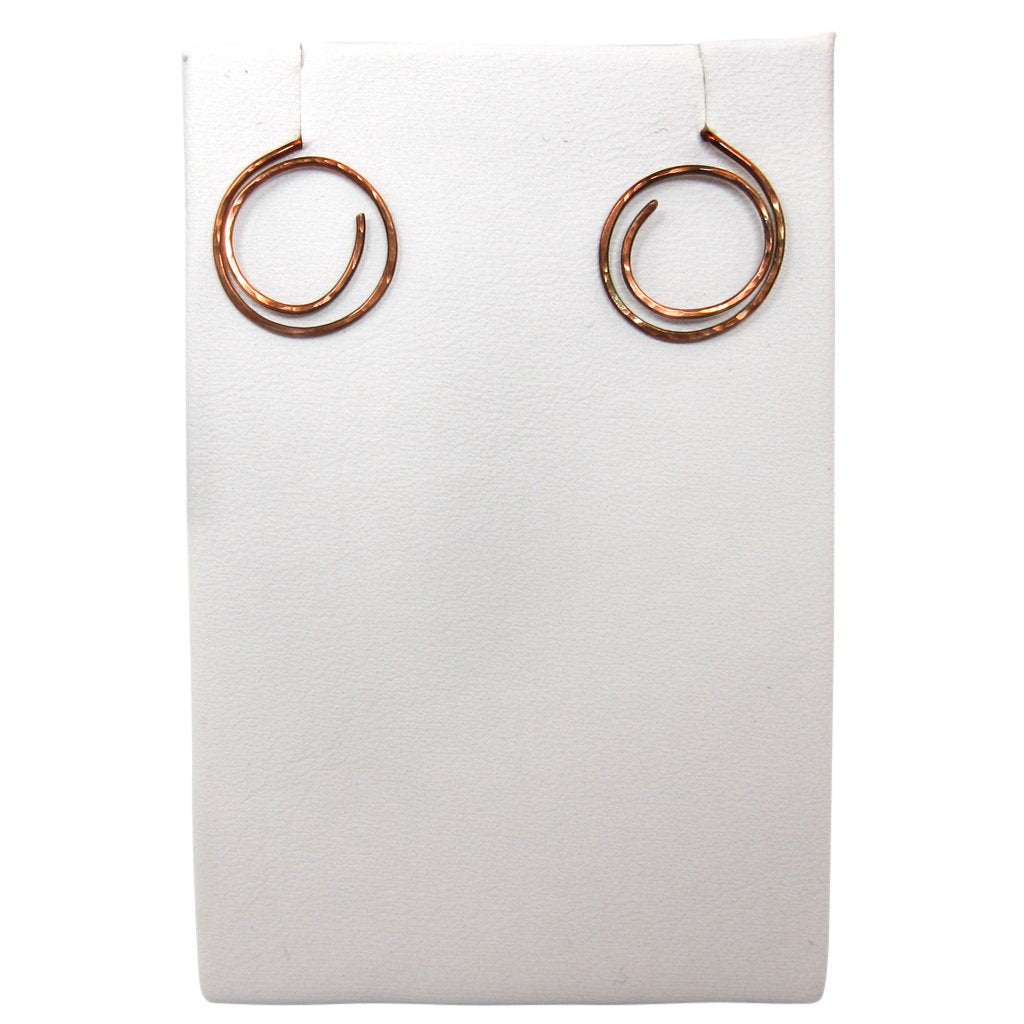 Hammered Copper Swirls On Posts