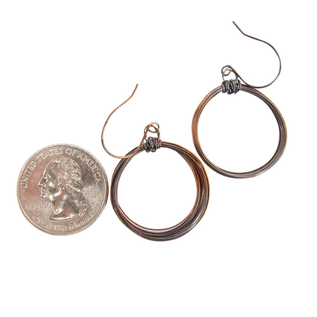 Copper Looped Hoops