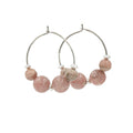 Pink Rhodochrosite Hoops
