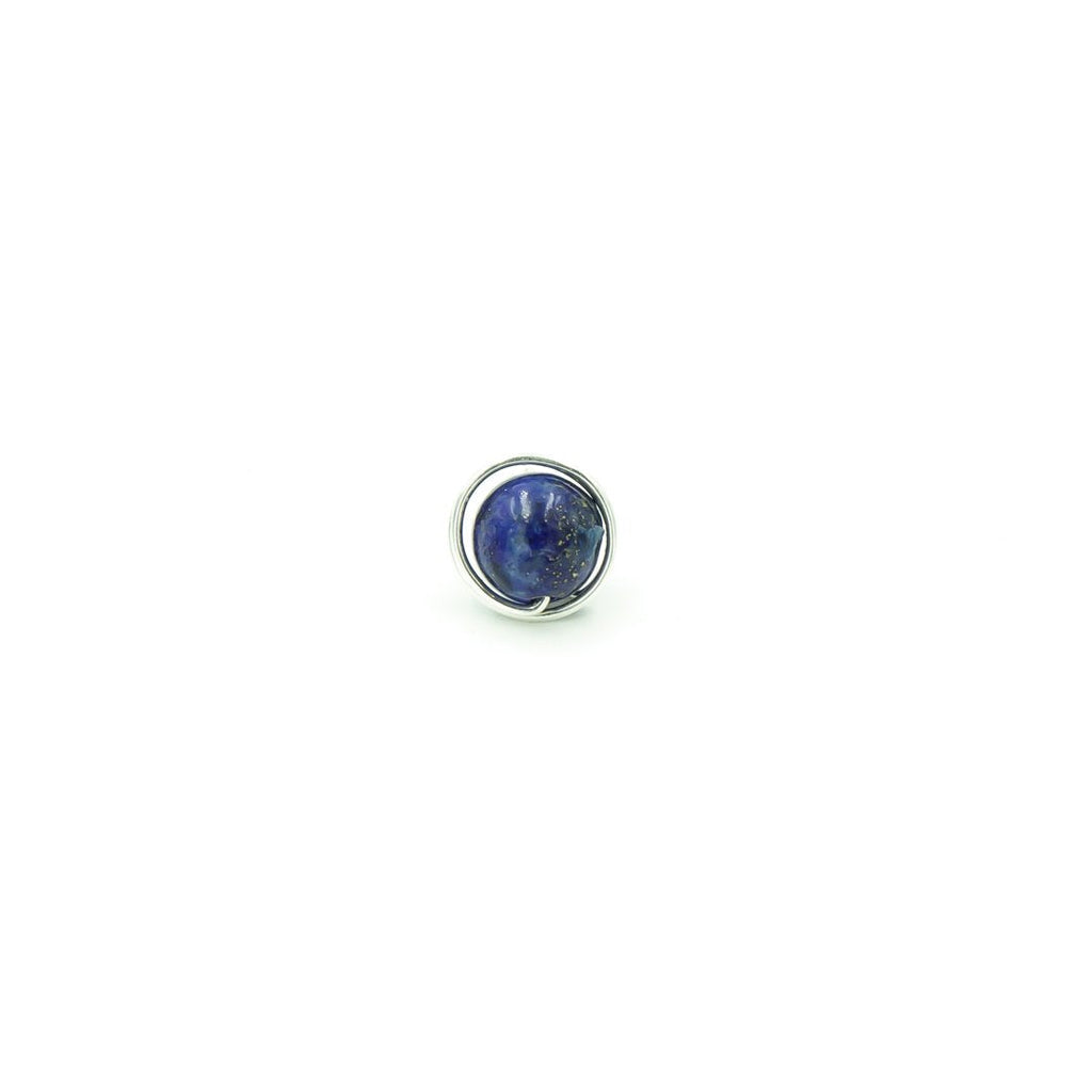 Sterling Silver Lapis Lazuli Single Stud Nest