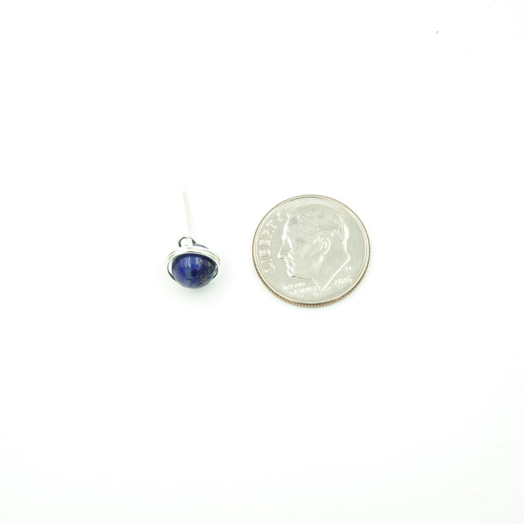 Sterling Silver Lapis Lazuli Single Stud Nest