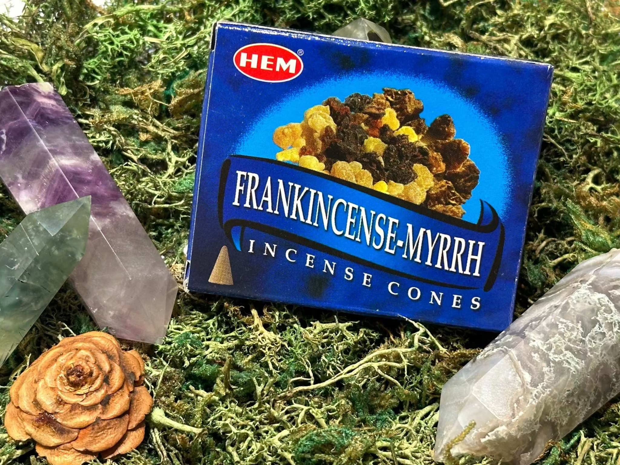 HEM Incense Cones - Frankincense Myrrh