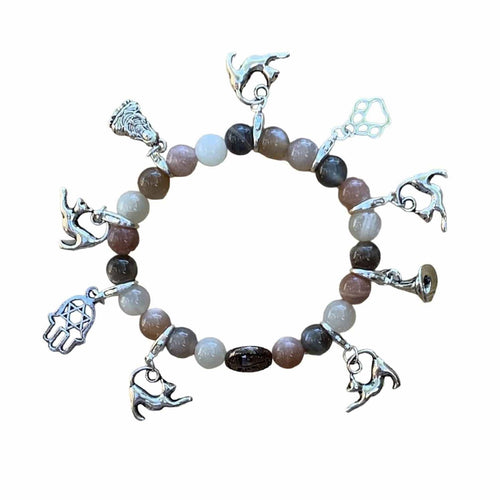 Animal Guide Charms - Cat Charm Curled Up Flat Cat