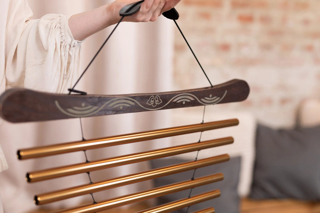 35" Meditation Flow Chime, 440 Hz, 10 Notes, G Major, Bronze