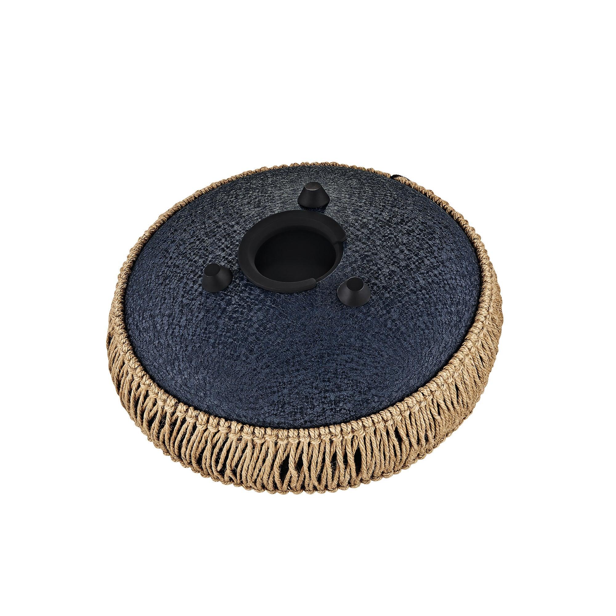 10" Medium Octave Steel Tongue Drum, C Minor, 8 Notes, 432 Hz, Navy Blue