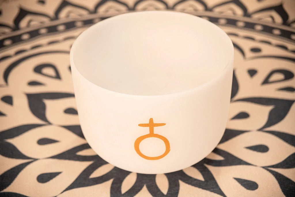 12" Planetary Tuned Crystal Singing Bowl, Earth Year / Om 136.10 Hz
