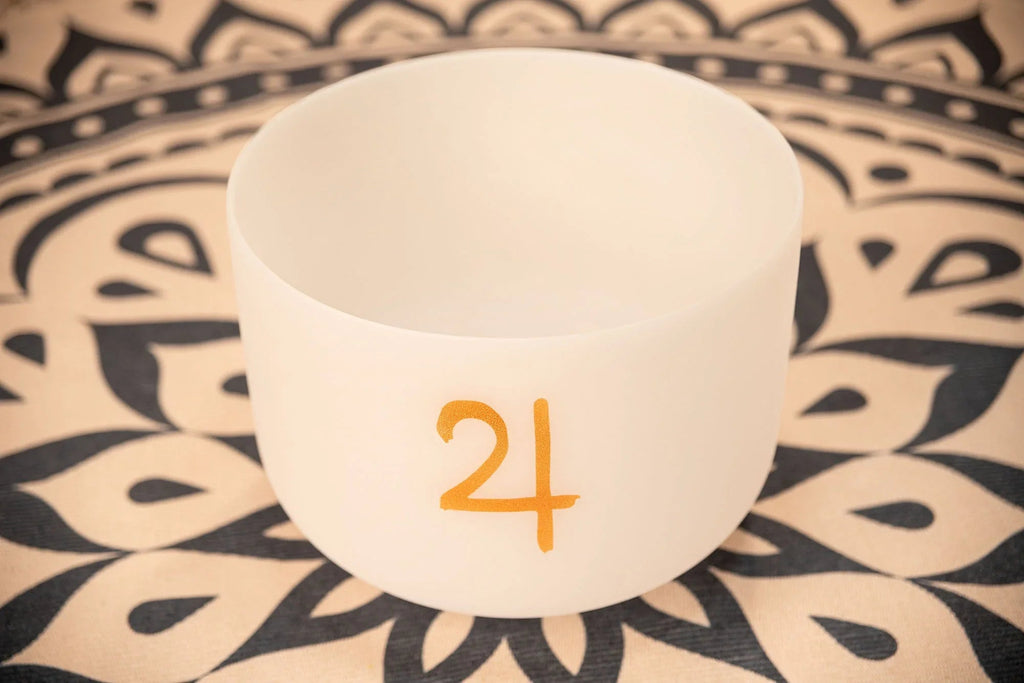 12" Planetary Tuned Crystal Singing Bowl, Jupiter 183.58 Hz