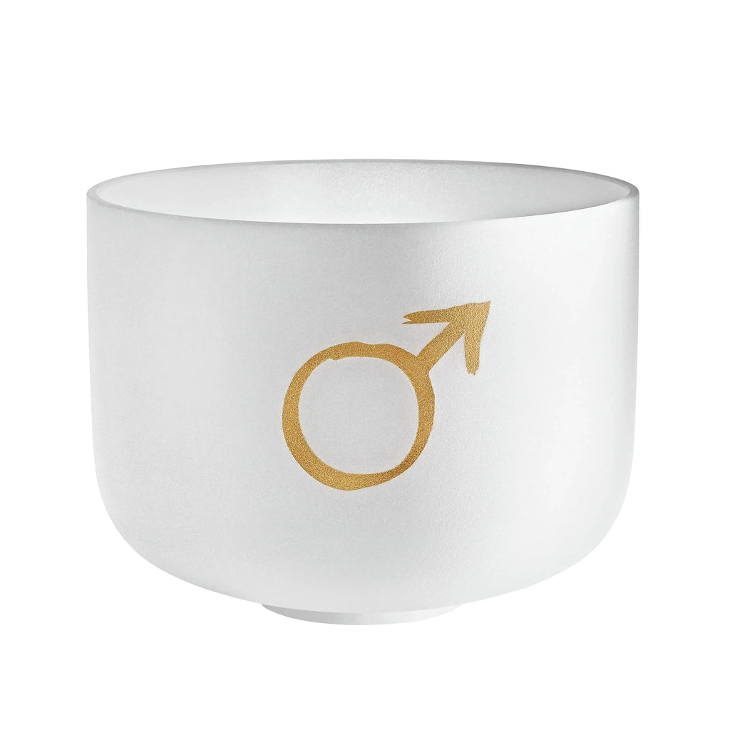 12" Planetary Tuned Crystal Singing Bowl, Mars 144.72 Hz