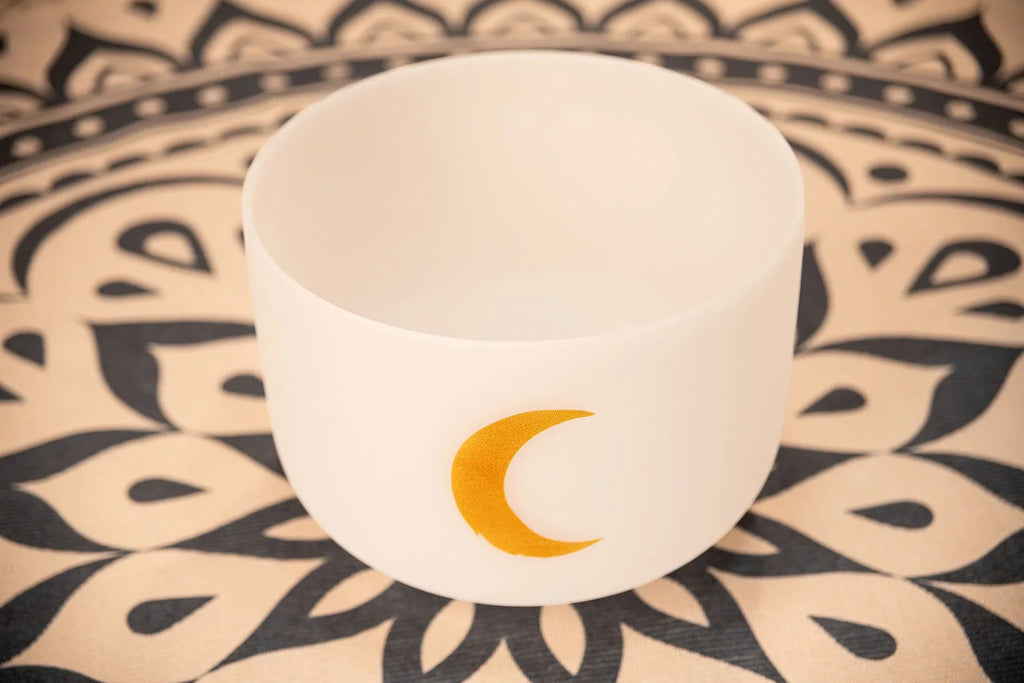 12" Planetary Tuned Crystal Singing Bowl, Synodic Moon 210.42 Hz