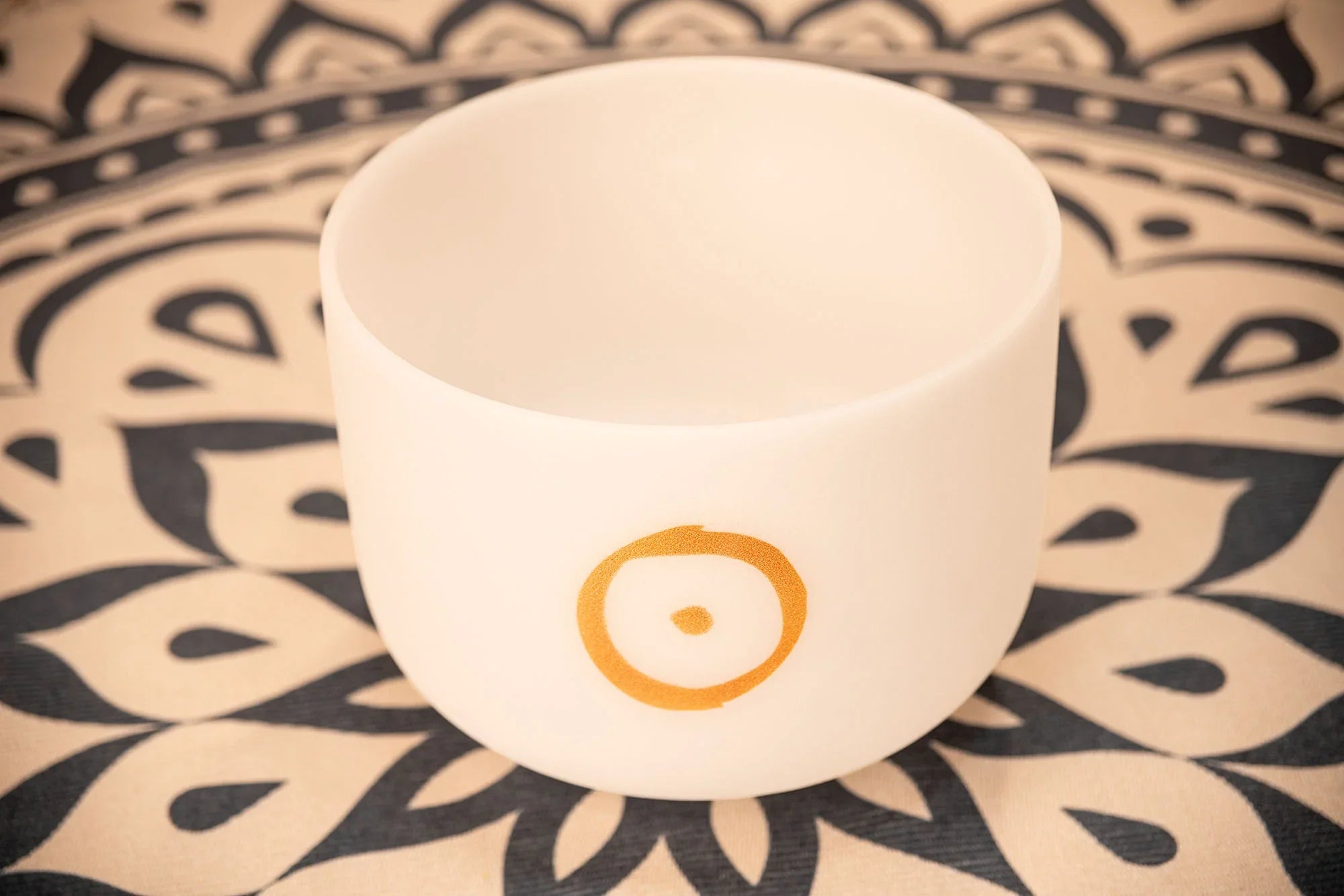 12" Planetary Tuned Crystal Singing Bowl, Sun 126.22 Hz