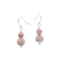 Double Pink Rhodochrosite Earrings