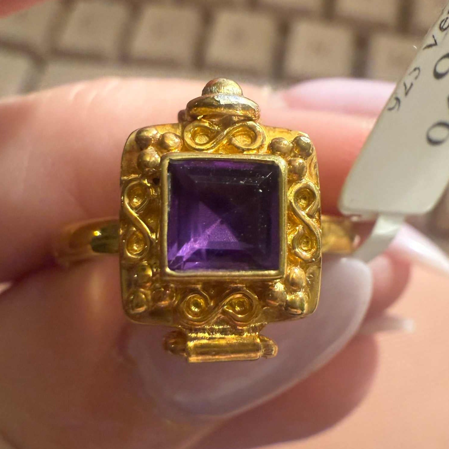 Poison Ring | Sterling Silver & Gold Vermeil Secret Locket Ring