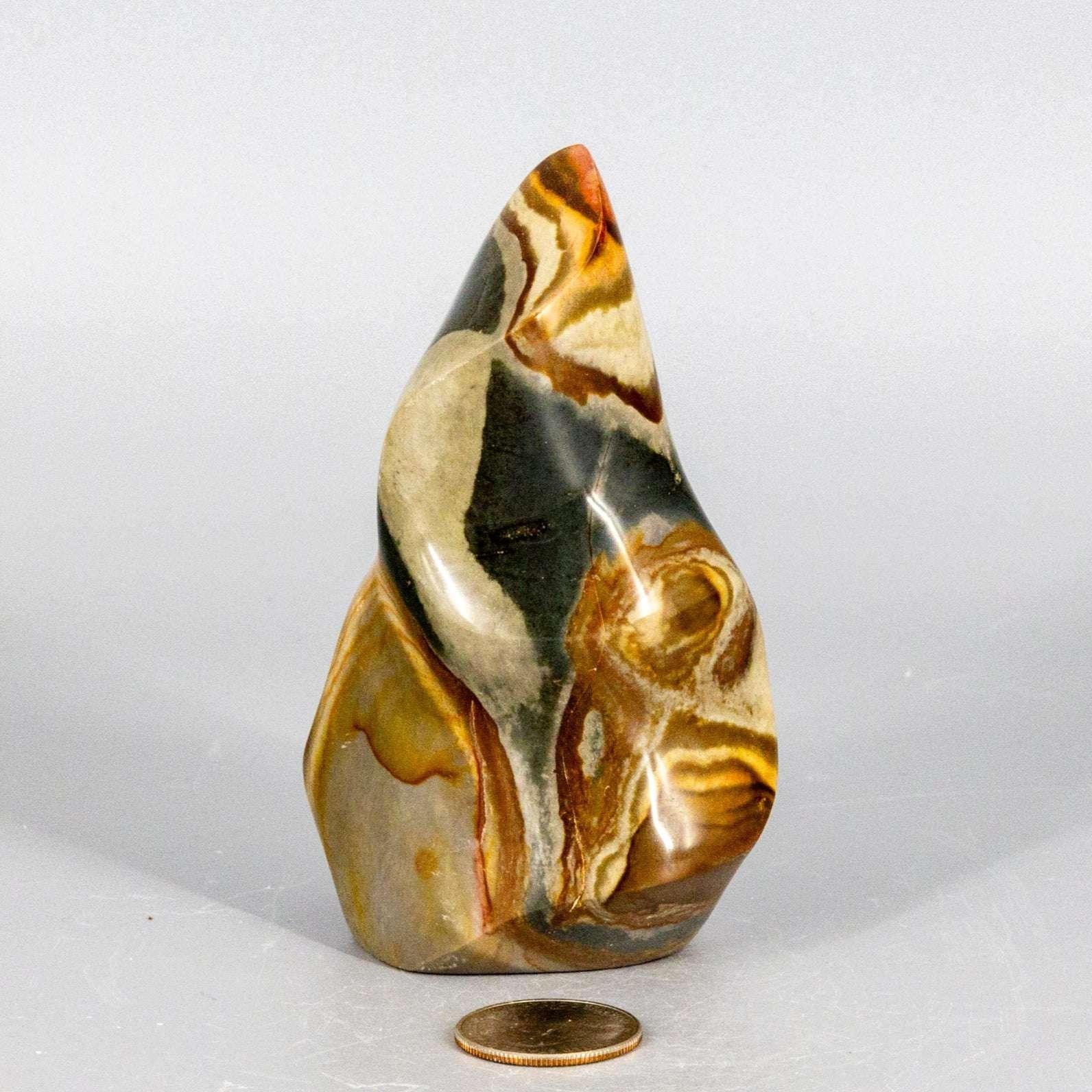 Polychrome Jasper Crystal Flame Polished Madagascar