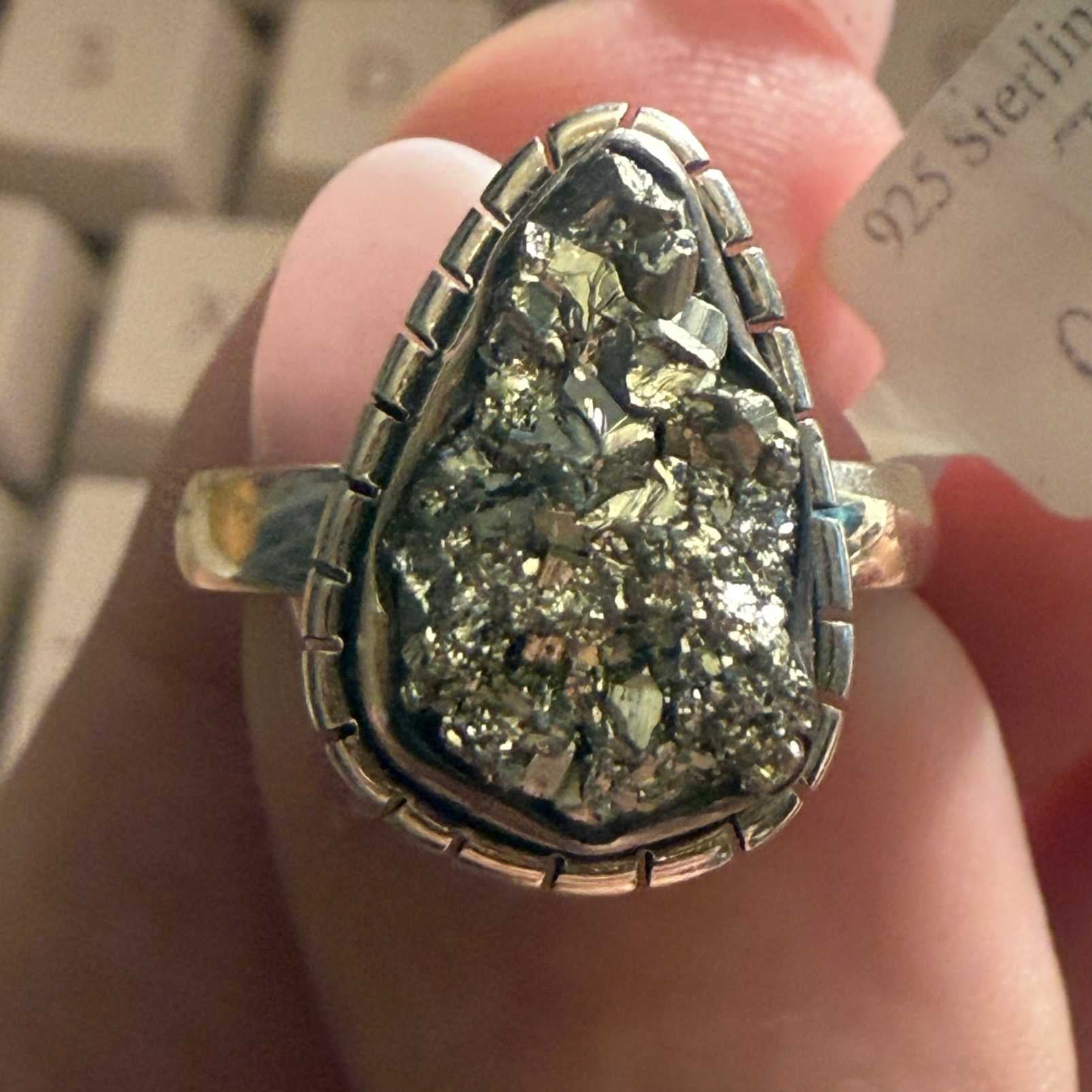 Rough Pyrite Ring | Sterling Silver