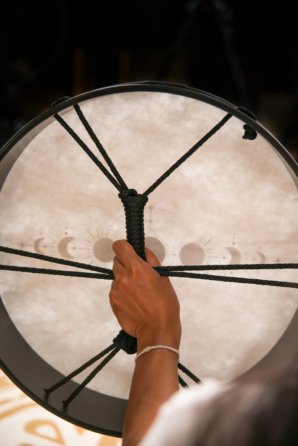 16" Ritual Drum, Moon Phases, True Feel Synthetic Head