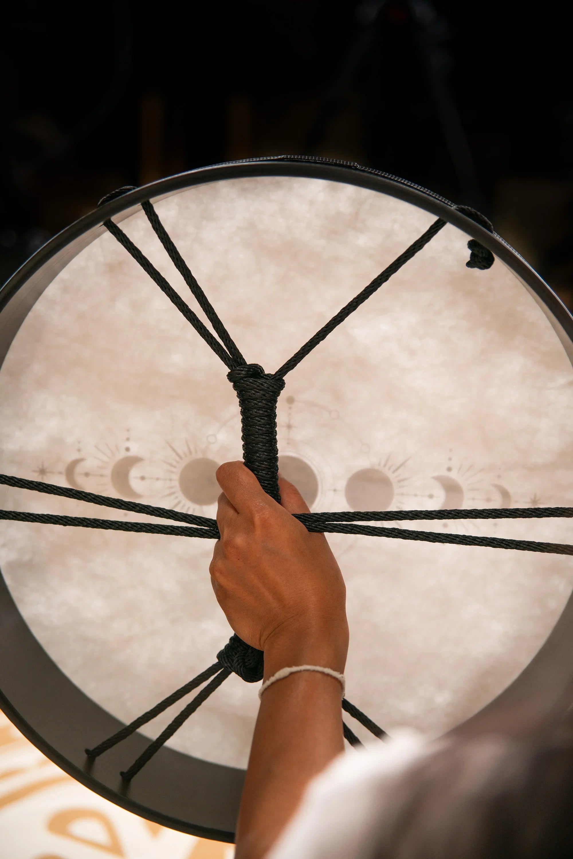 16" Ritual Drum, Moon Phases, True Feel Synthetic Head