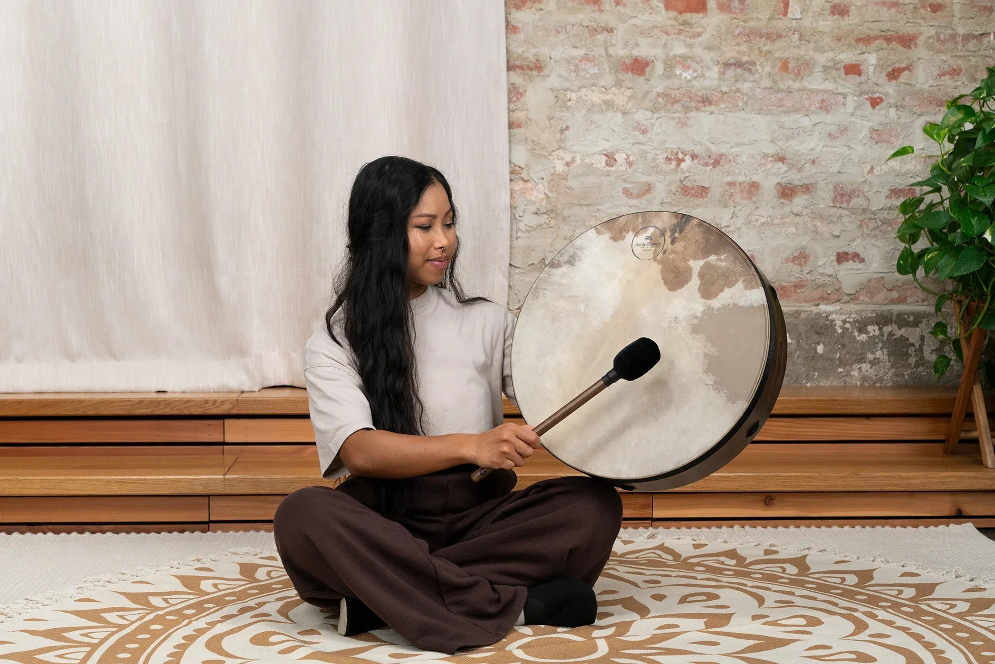 18" Ritual Drum, Goat Head