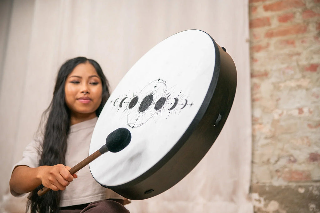 20" Ritual Drum, Moon Phases, True Feel Synthetic Head