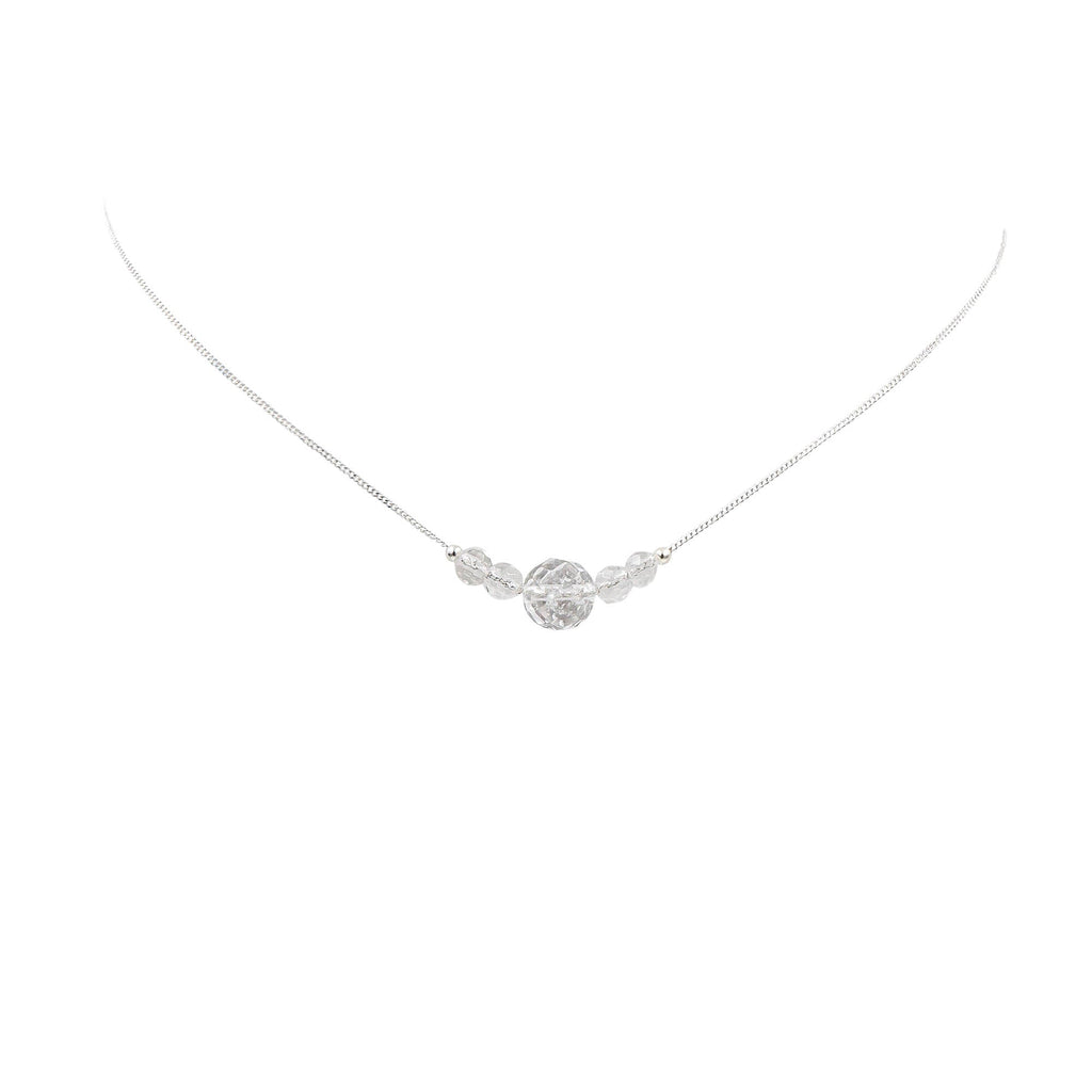 Rock Crystal Quartz On Silver