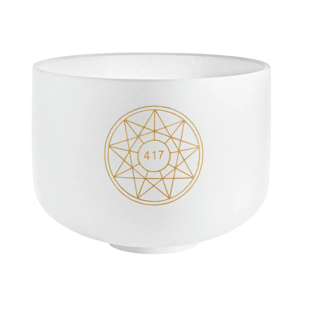 10" Solfeggio Crystal Singing Bowl, Re 417 Hz, Note G#4