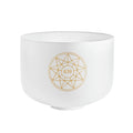 10" Solfeggio Crystal Singing Bowl, Fa 639 Hz, Note D#4