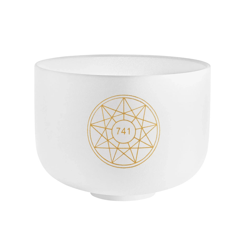 10" Solfeggio Crystal Singing Bowl, Sol 741 Hz, Note F#4