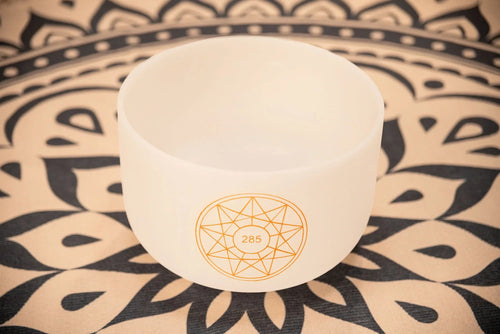 10" Solfeggio Crystal Singing Bowl, 285 Hz, Note C#4