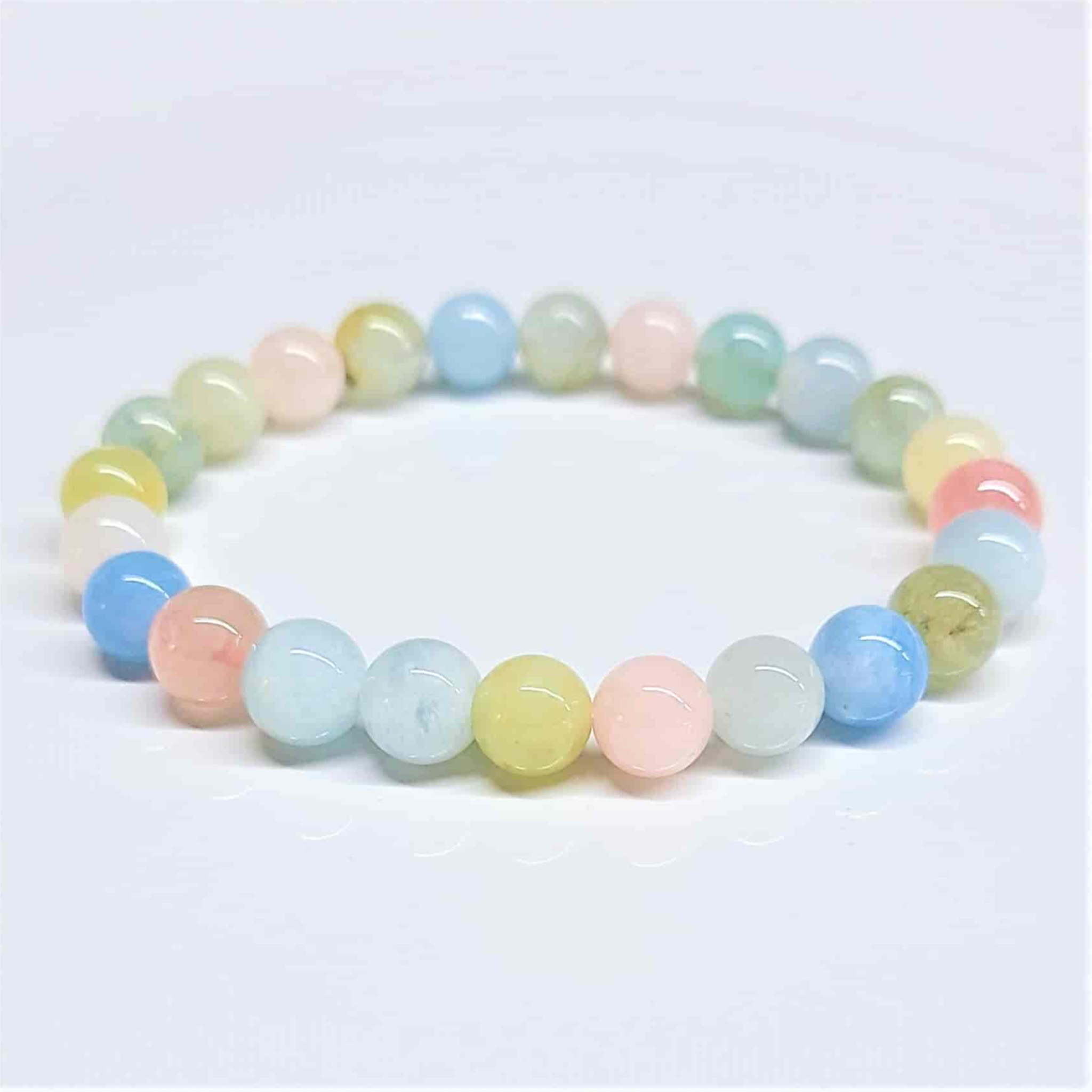 Morganite Round Bead Bracelet - Gentle Healing