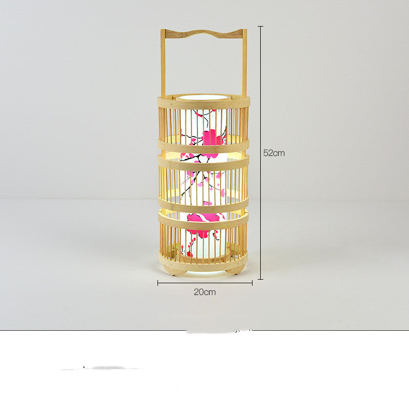 Japanese Bamboo Floor Lamp