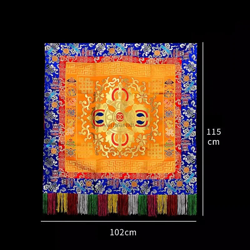 Tibetan Cross Vajra Embroidered Offering Cloth