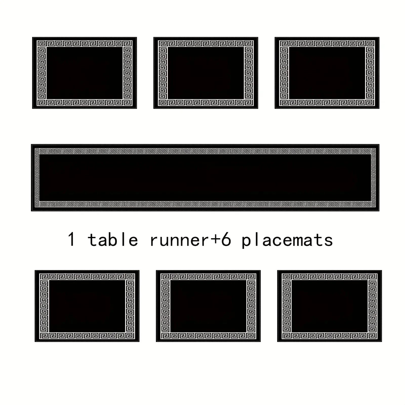 VIKAMA 5/7PC Luxury Geometric Placemat Table Flag Set Restaurant Cafe Decoration High-end Banquet Arrangement
