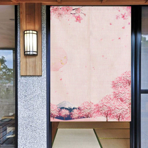 Household Bedroom Room Half Curtain Cotton Linen Fabric Door Curtain