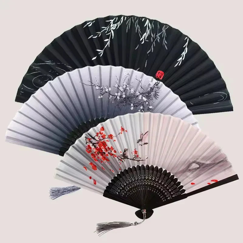 Bamboo Folding Hand Fan – Traditional Asian Art Decor Gift