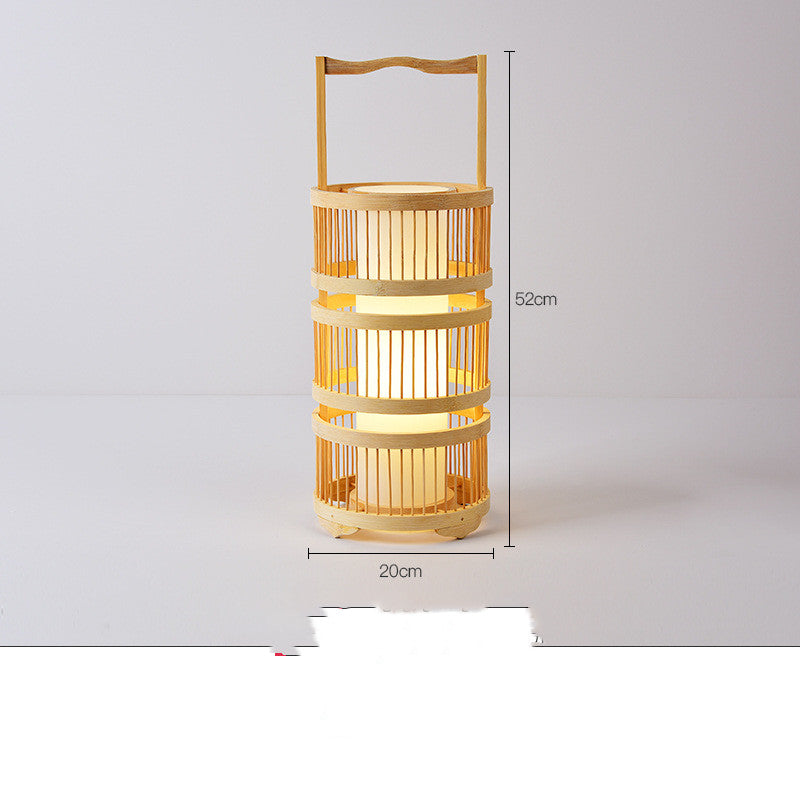 Japanese Bamboo Floor Lamp