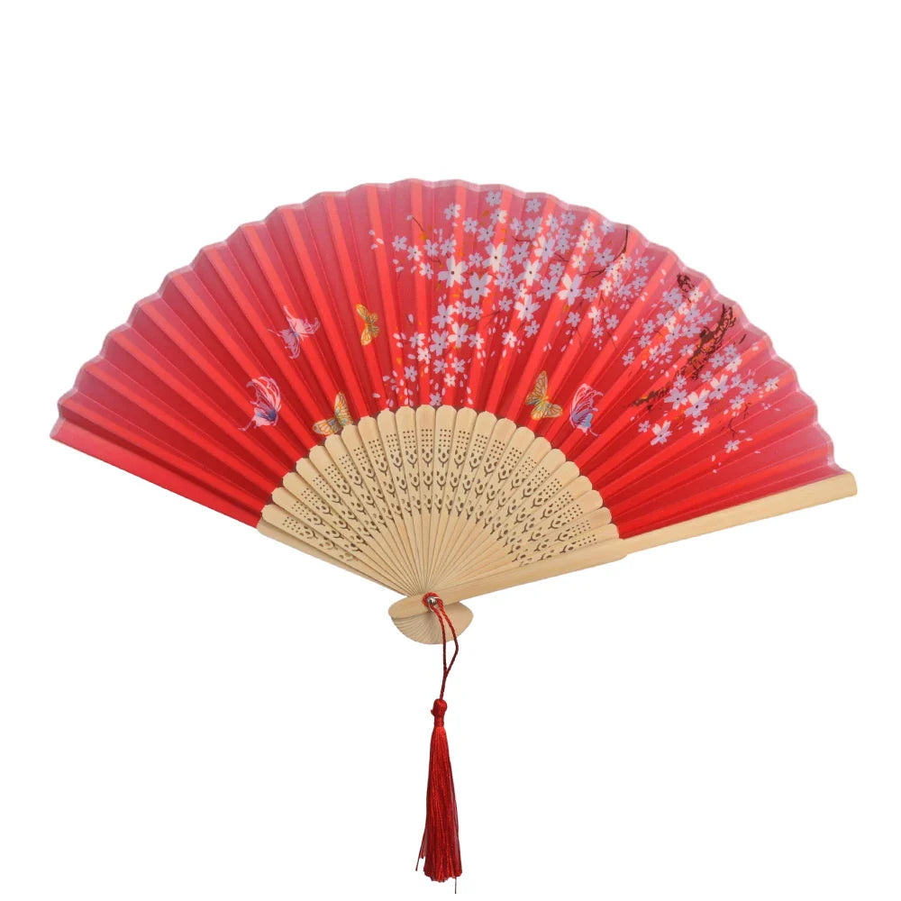 Bamboo Folding Hand Fan – Traditional Asian Art Decor Gift