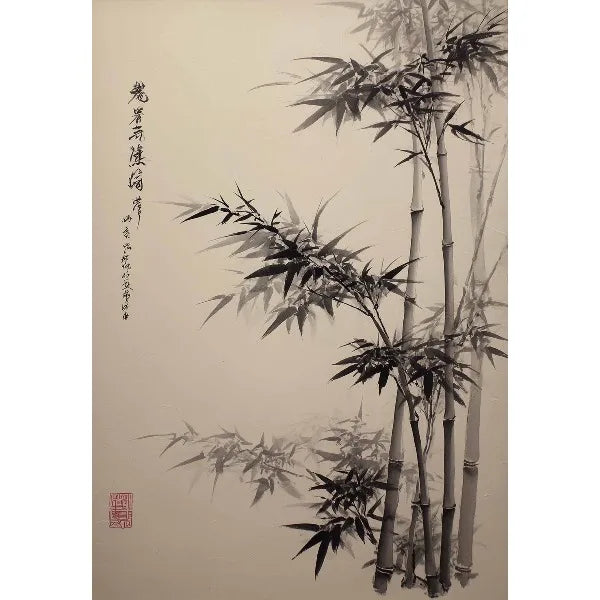 Japanese Traditional Asian Landscape Poster Retro Ukiyo-e Zen Ink Mountain Scenery Canvas Painting Wall Art for Room Home Decor