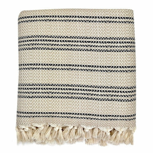 High-Quality Woven Stripe Turkish Throw