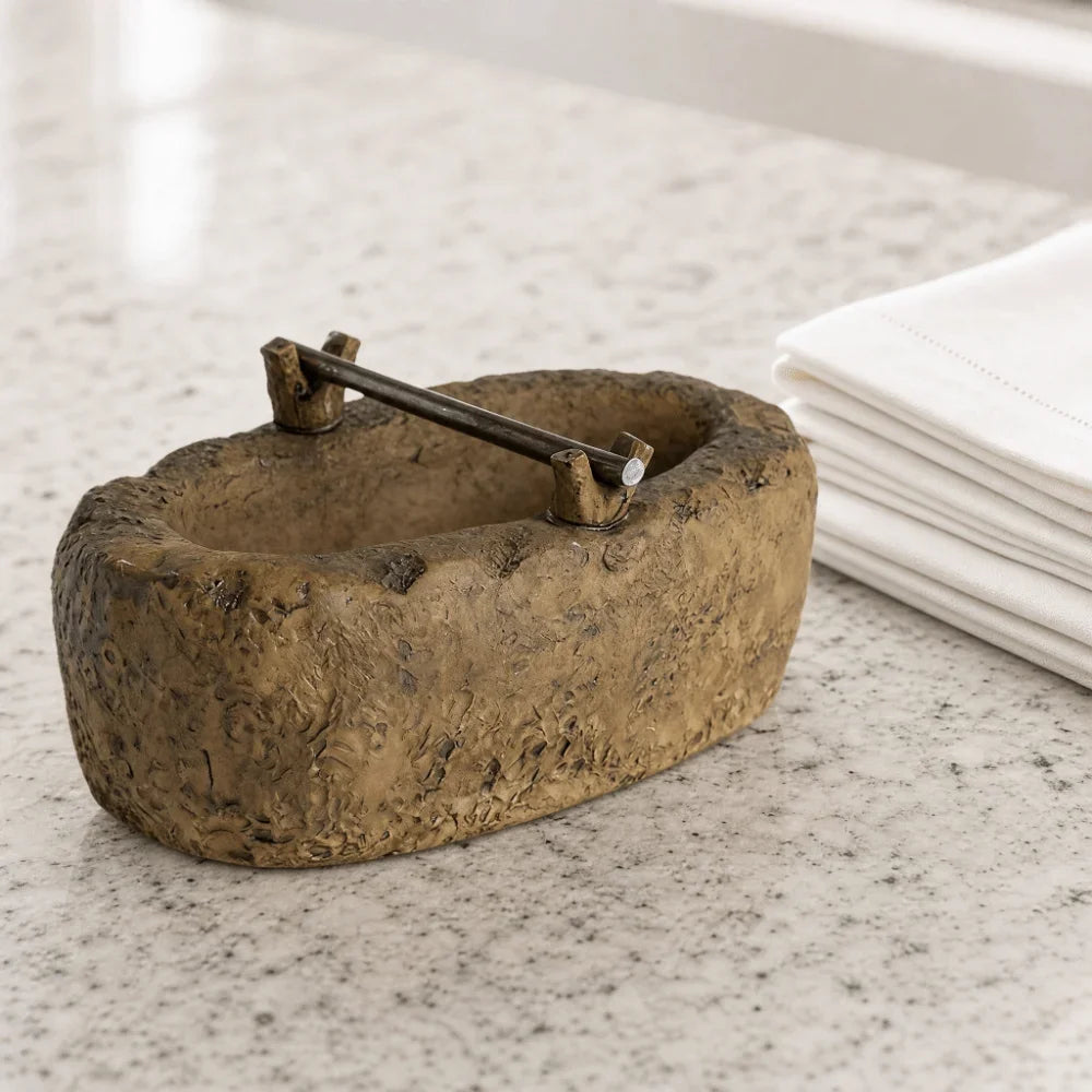 Stone-Look Resin Incense Coil Holder